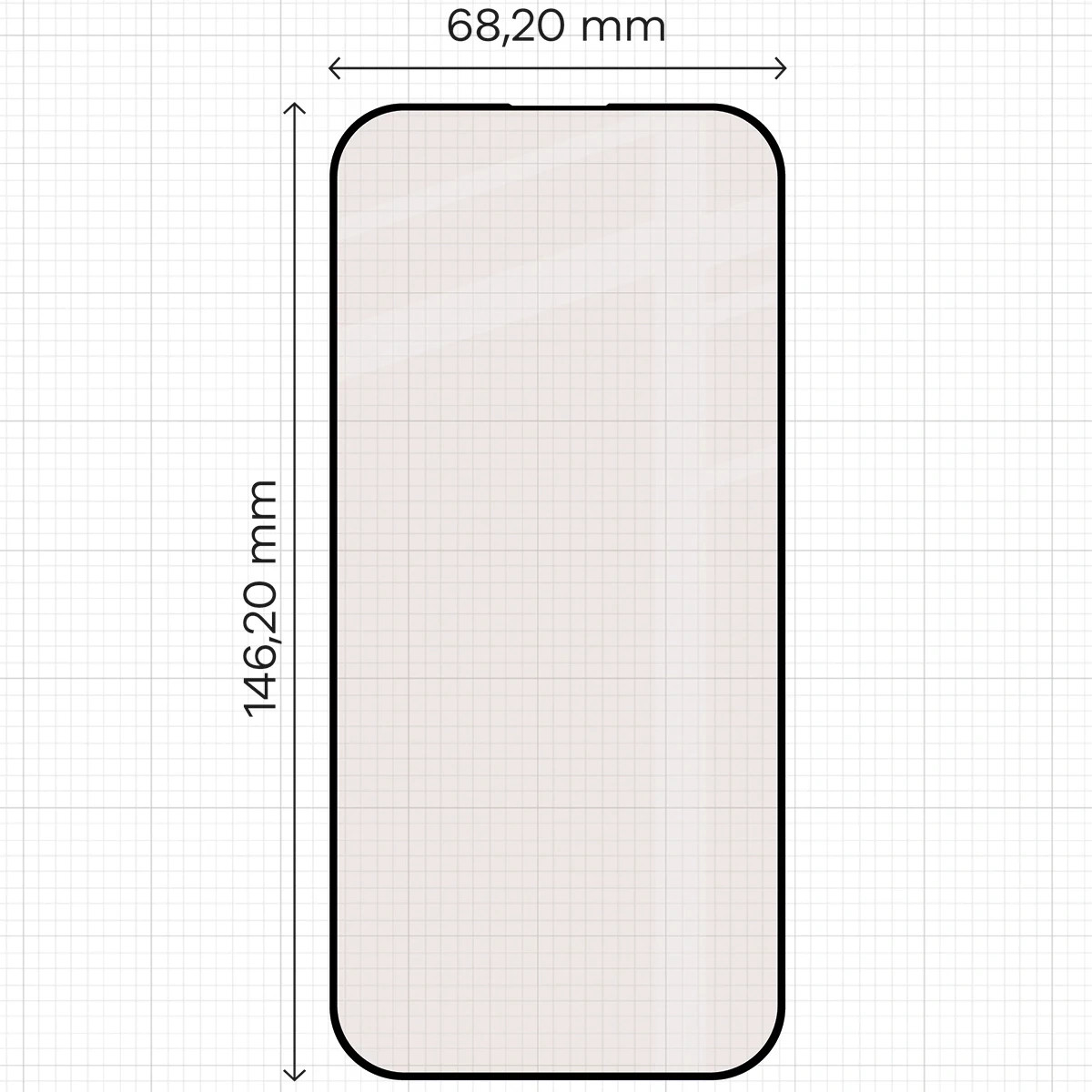 Matowe szkło hartowane Bizon Glass Matte do Apple iPhone 16 Pro / 17, czarna ramka