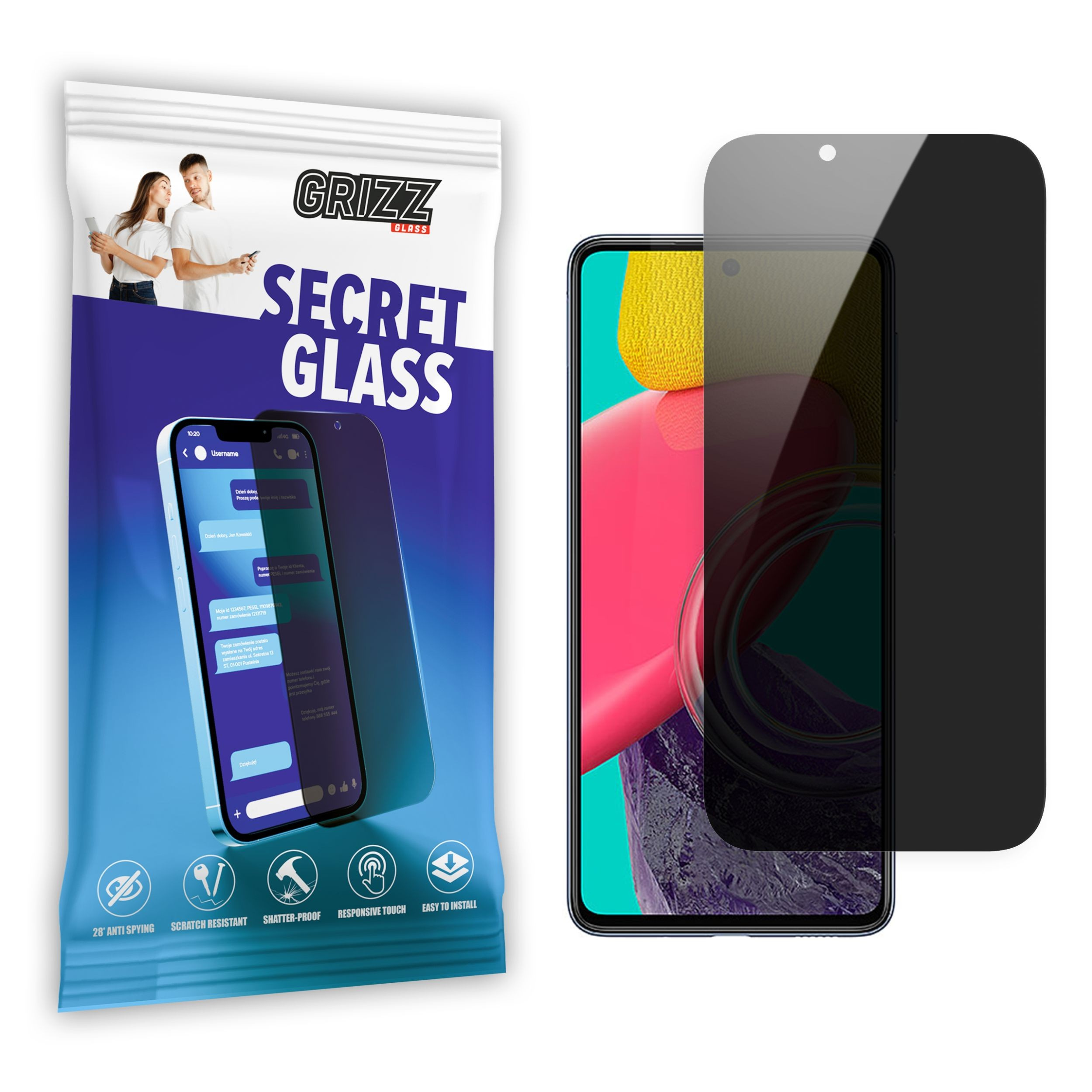 GrizzGlass SecretGlass Samsung Galaxy M53
