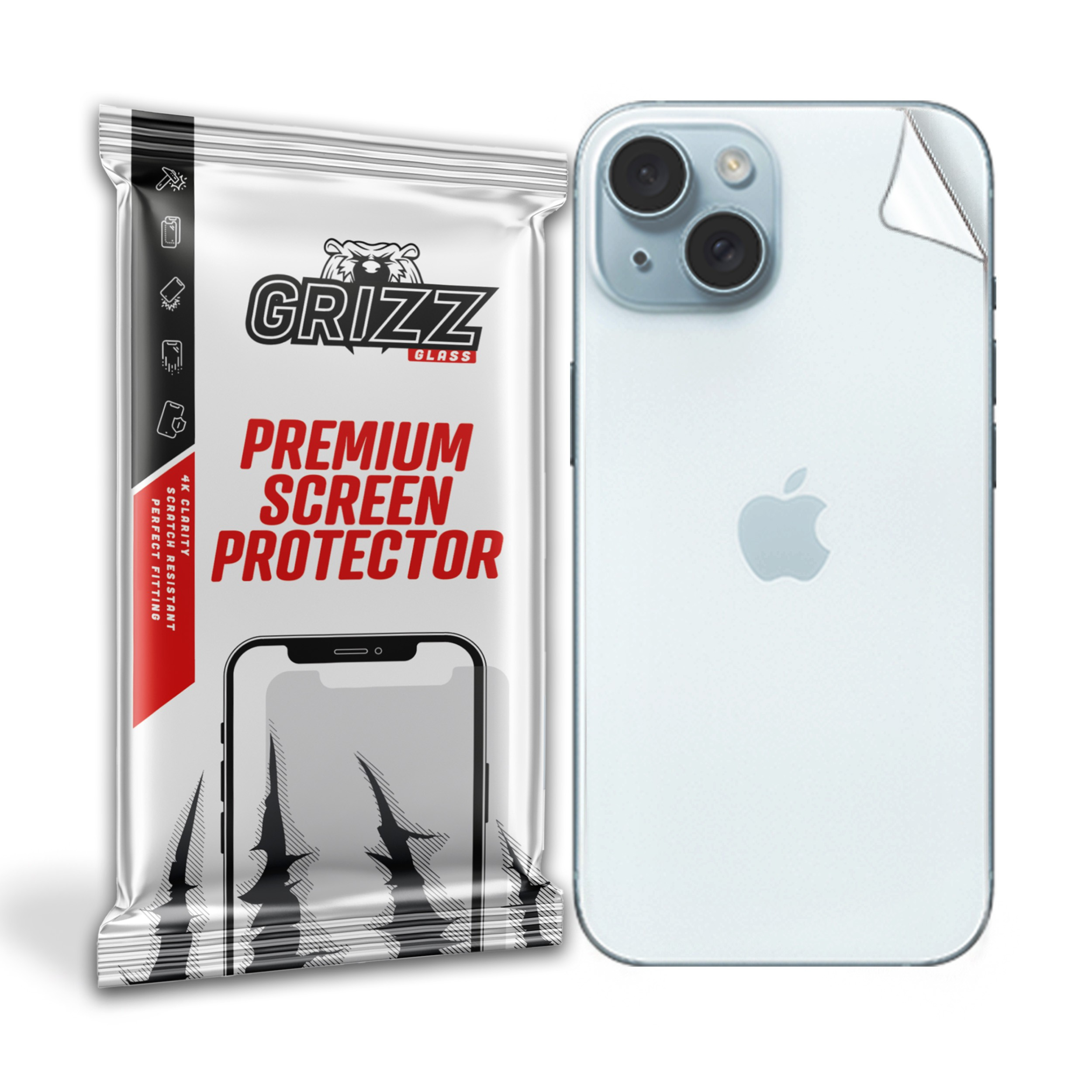 GrizzGlass SatinSkin do Apple iPhone 15