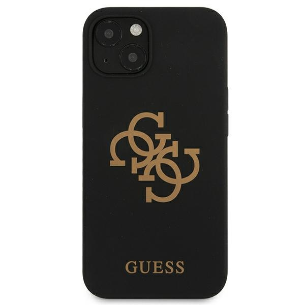 Guess GUHCP13SLS4GGBK Apple iPhone 13 mini black hard case Silicone 4G Logo