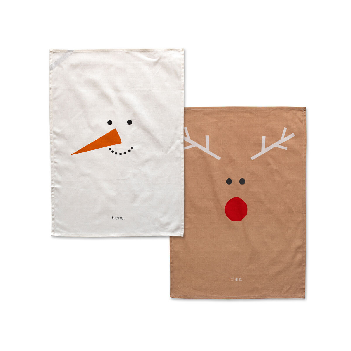 Kitchen Cloth HappyFriday Xmas Snowmates Multicolour 70 x 50 cm (2 Units)