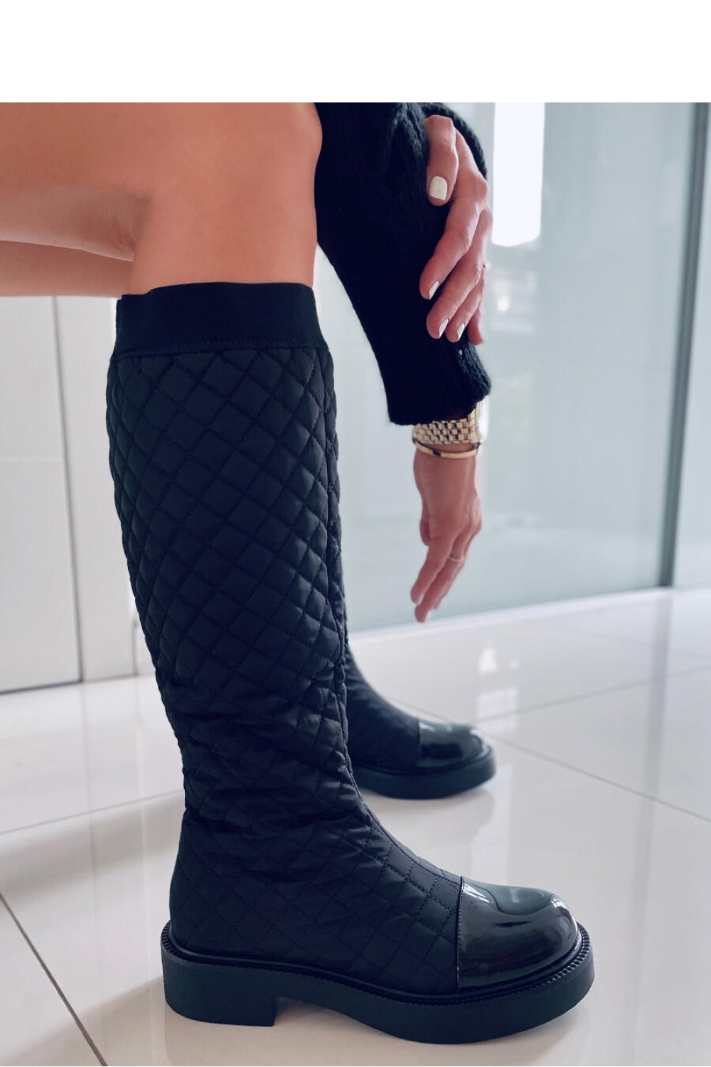 Offiziersstiefel model 172849 Inello schwarz Damen