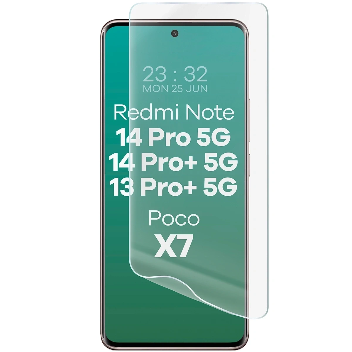 Folia hydrożelowa na ekran Bizon Glass Hydrogel Front do Xiaomi Redmi Note 13 Pro Plus 5G / Redmi Note 14 Pro 5G / Redmi Note 14 Pro Plus 5G / POCO X7