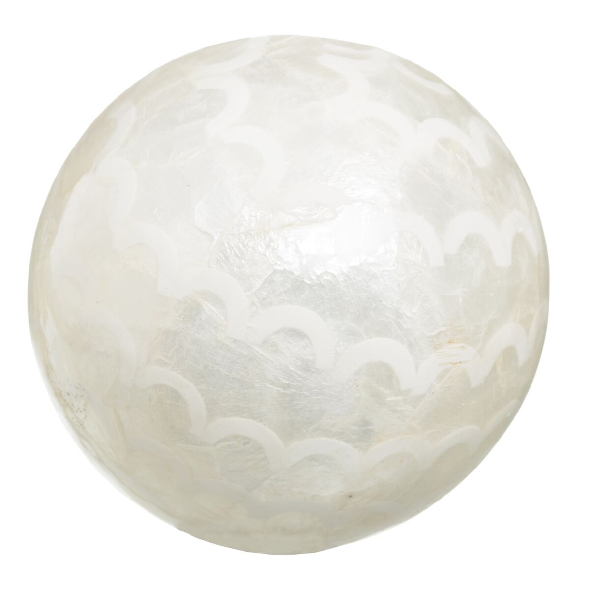 Balls CAPIZ Decoration White 10 x 10 x 10 cm (8 Units)