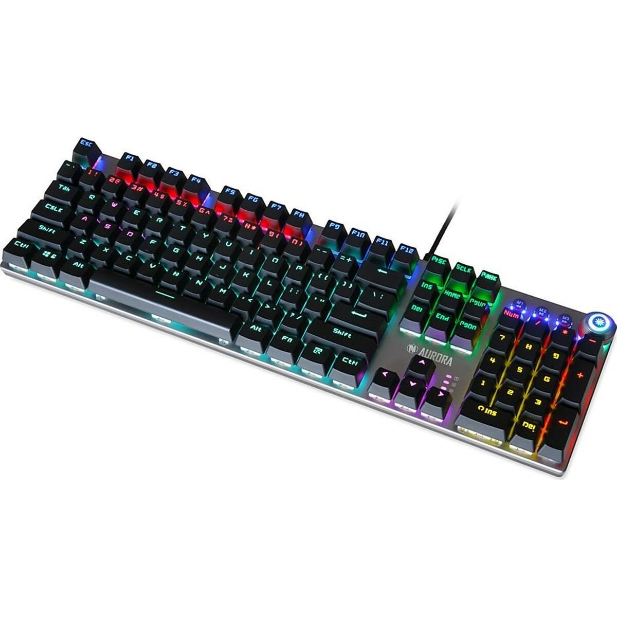 Keyboard Ibox AURORA K-3 Black/Silver Silver QWERTY Keyboard Ibox AURORA K-3 Black/Silver Silver QWERTY