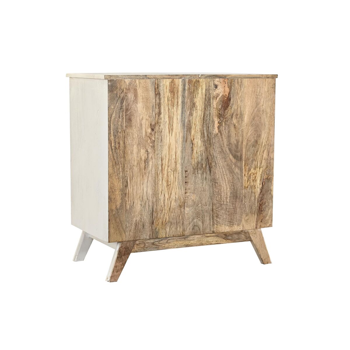 Chest of drawers DKD Home Decor Metal White Colonial Dark brown Mango wood (72 x 50 x 75 cm)
