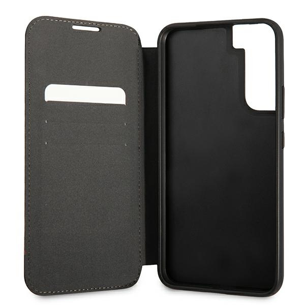 BMW BMBKS22MPUCARTCBK Samsung Galaxy S22+ Plus black bookcase M Collection Triangles