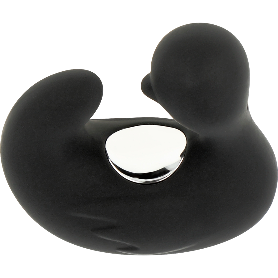 BLACK&SILVER- DUCKYMANIA RECHARGEABLE SILICONE STIMULATING DUCK THIMBLE