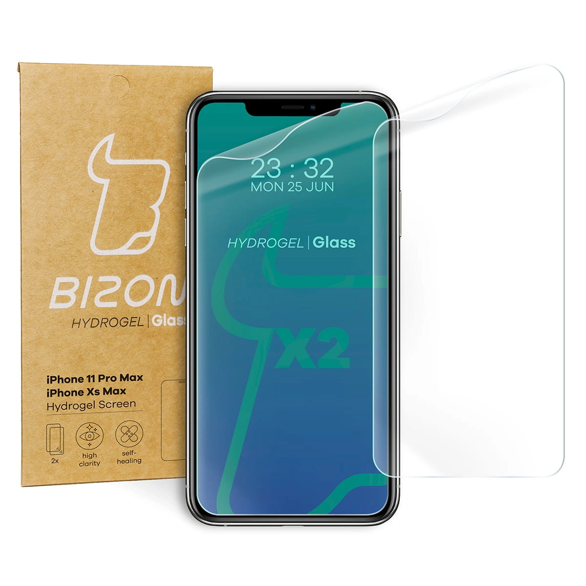 Bizon Glass Hydrogel Apple iPhone 11 Pro Max / Xs Max [2 PACK]