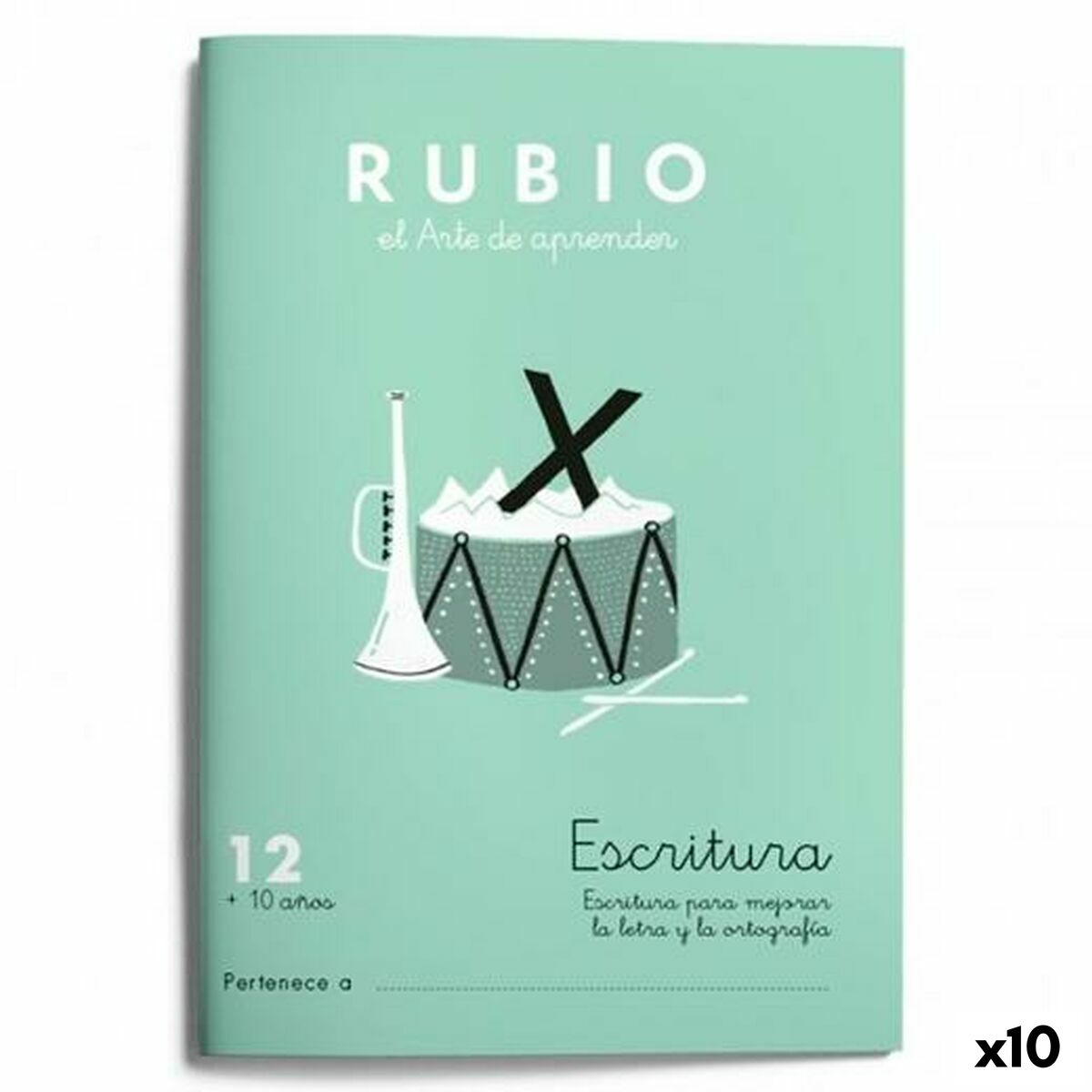 Writing and calligraphy notebook Rubio Nº12 A5 Spanish 20 Sheets (10Units)
