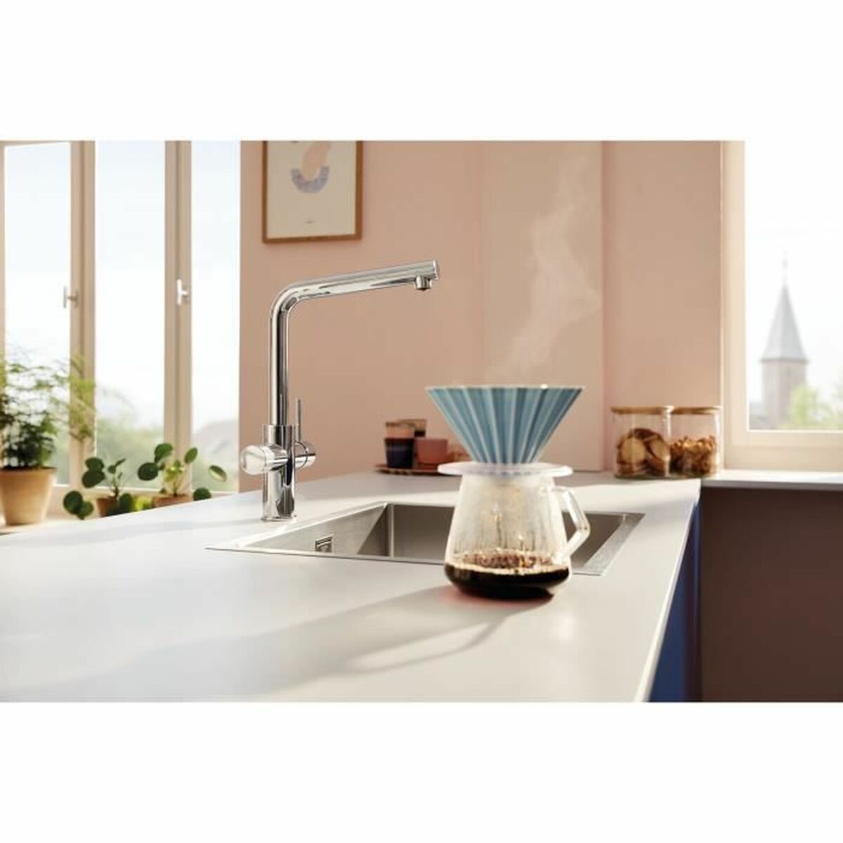 Kitchen Tap Grohe Blue Pure Minta L-shaped