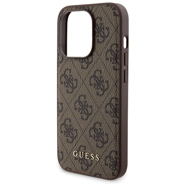 Guess GUBPM5P15L4GEMGW Apple iPhone 15 Pro hardcase + Powerbank 5000mAh MagSafe 4G Metal Logo brown