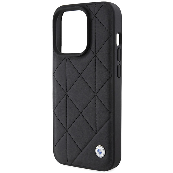 BMW BMHCP15X22RQDK Apple iPhone 15 Pro Max Leather Quilted black