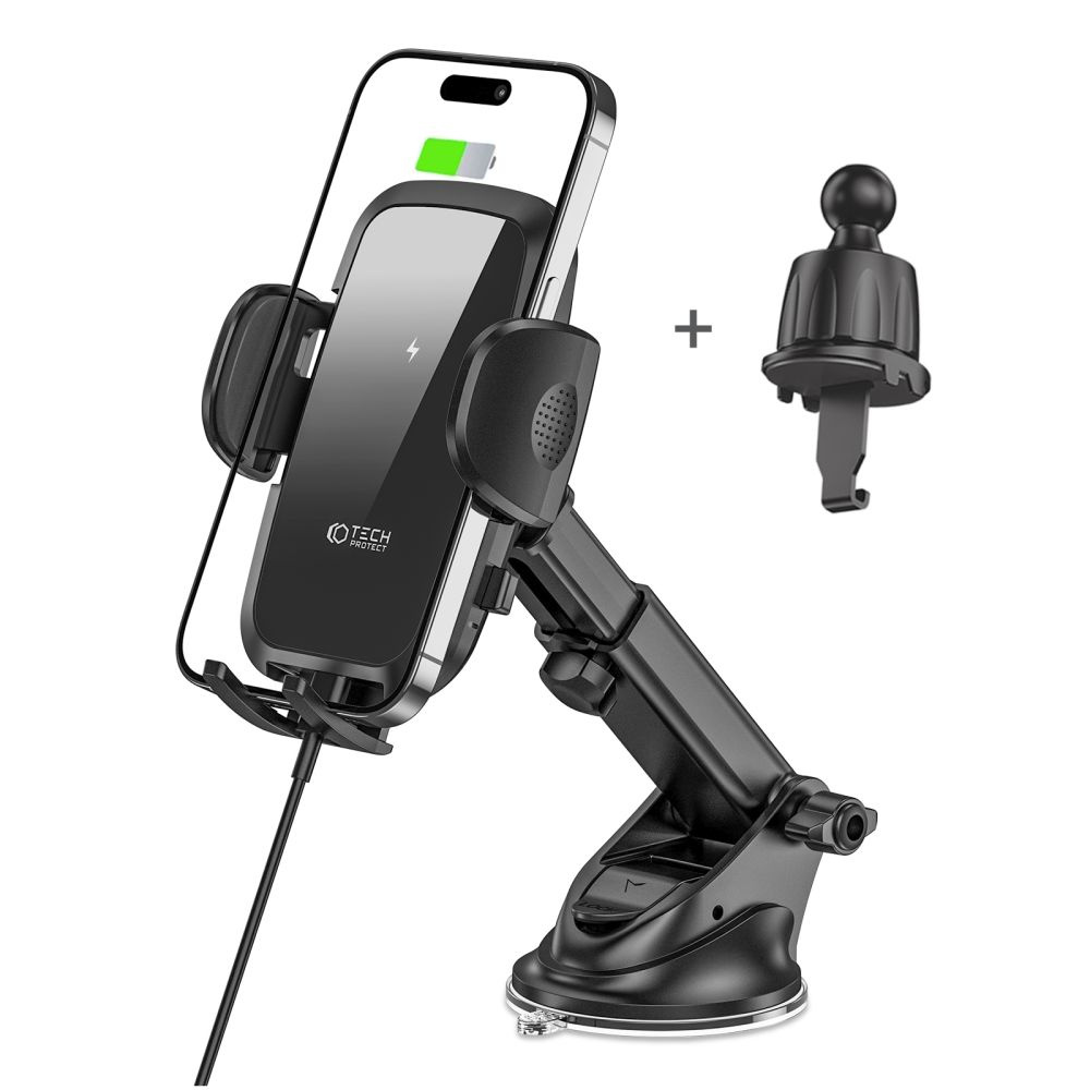 Tech-protect CM15W-V1 Dashboard & Vent Car Mount Wireless Charger 15W Black