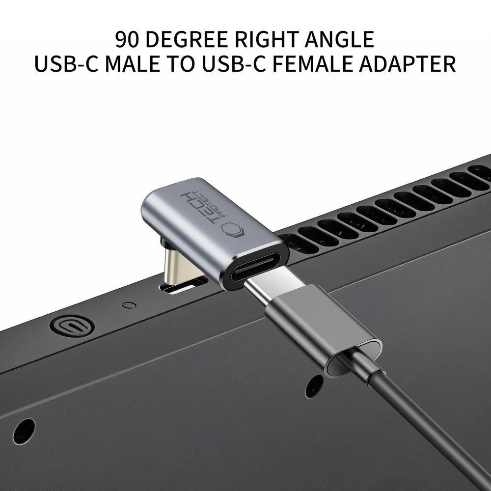Adapter kątowy USB-C / USB-C Tech-Protect Ultraboost AA02 Angle Adapter USB-C Grey