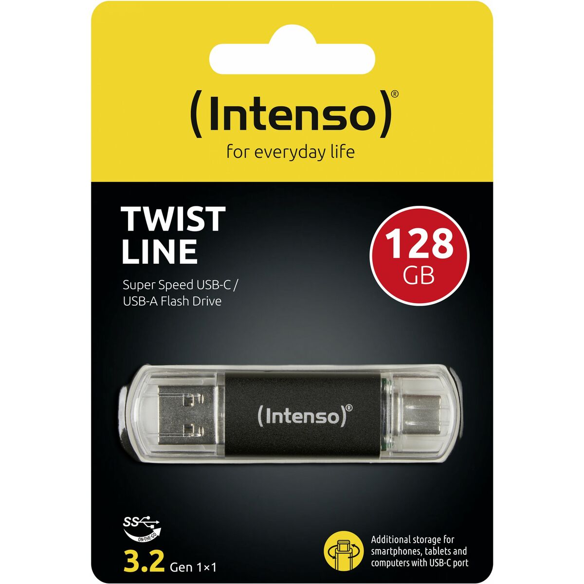 USB stick INTENSO Anthracite 128 GB 128 GB SSD USB stick INTENSO Anthracite 128 GB 128 GB SSD