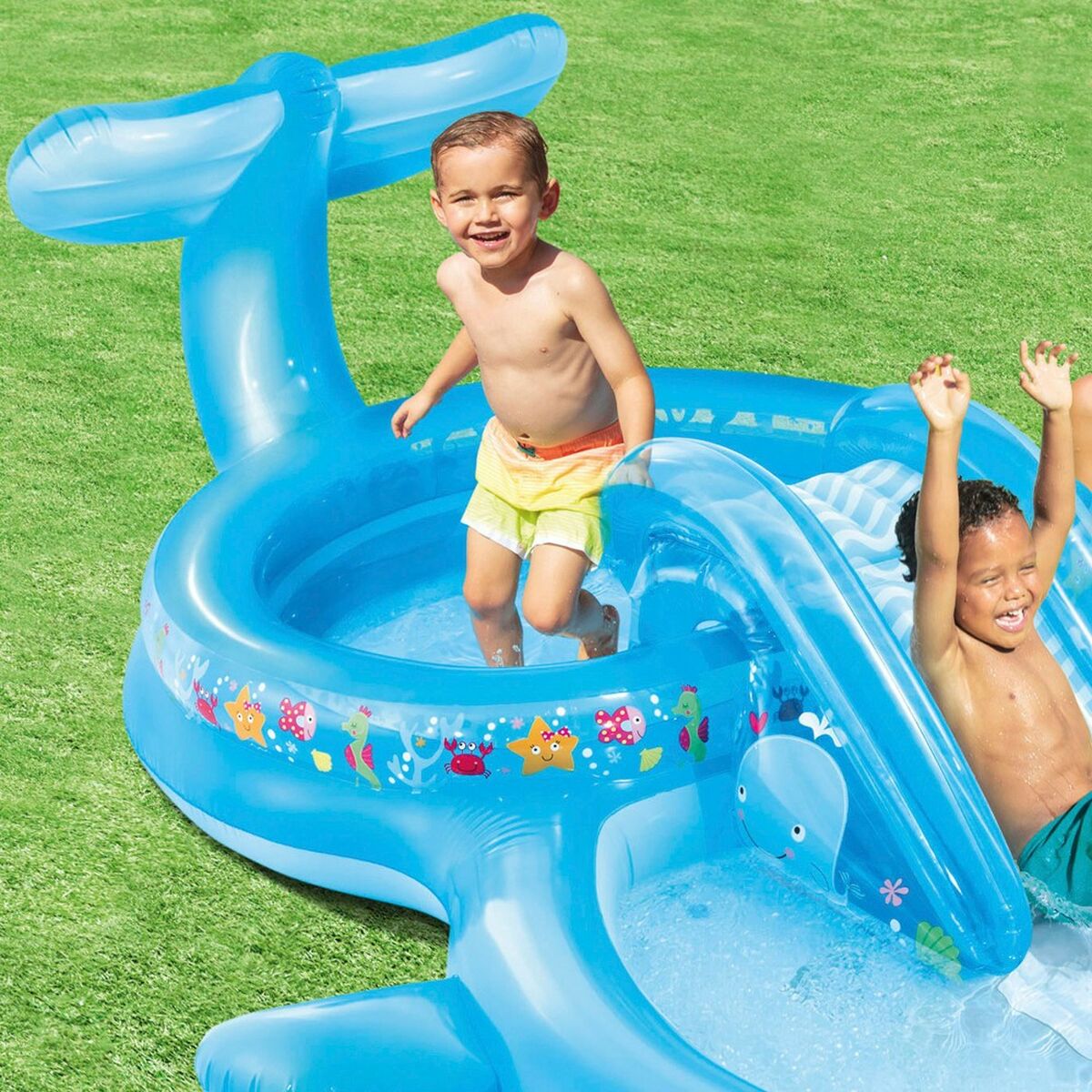 Inflatable Paddling Pool for Children Intex Playground Whale 235 L 23,4 x 9,9 x 37,3 cm