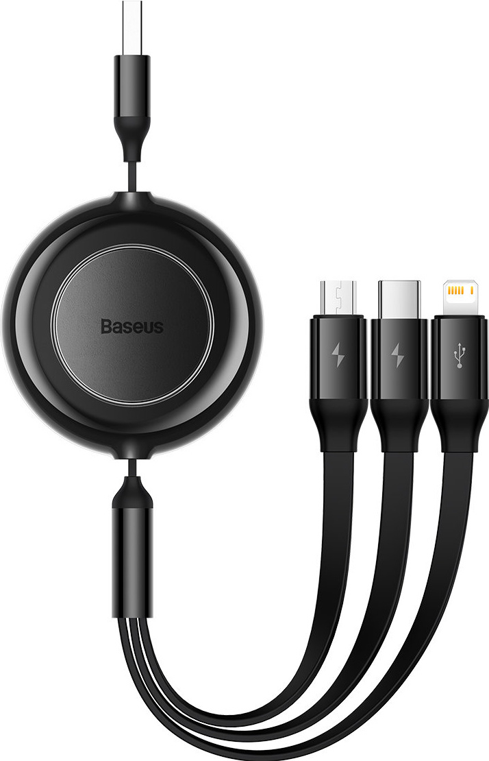 Baseus Bright Mirror 2 3in1 USB-A - microUSB + Lightning + USB-C 3.5A 1.1m black