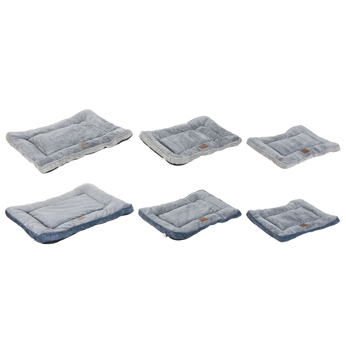 Pet bed Home ESPRIT Blue Grey Light grey 85 X 70 X 8 CM 2 Units