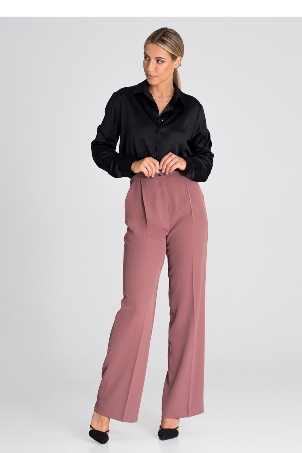  Trousers model 185073 Figl  pink