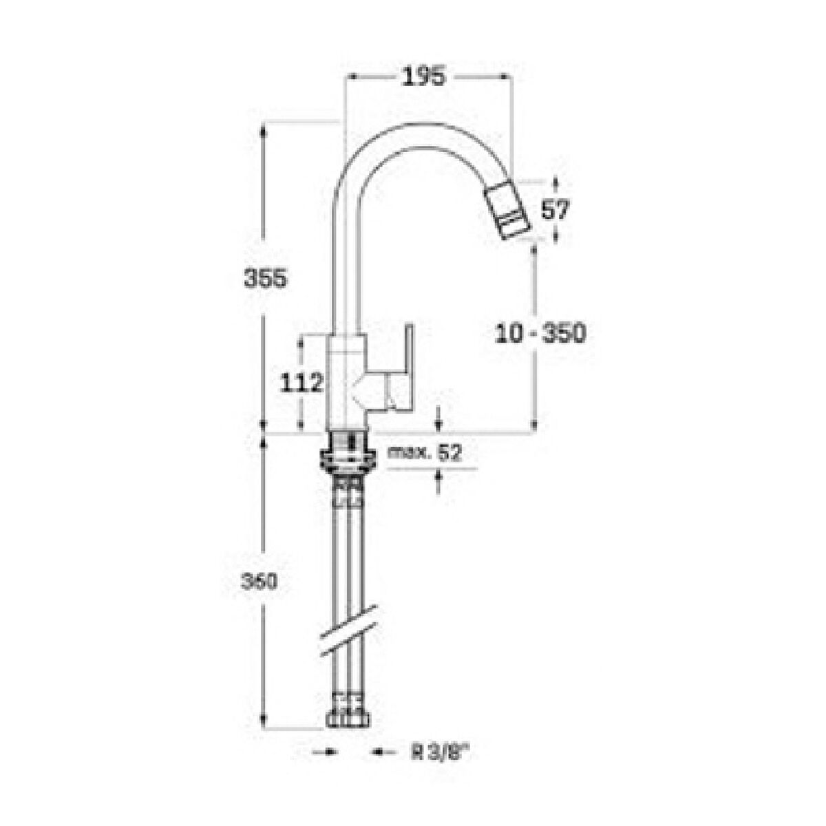 Single Handle Sink Mixer Tap Stainless steel Brass