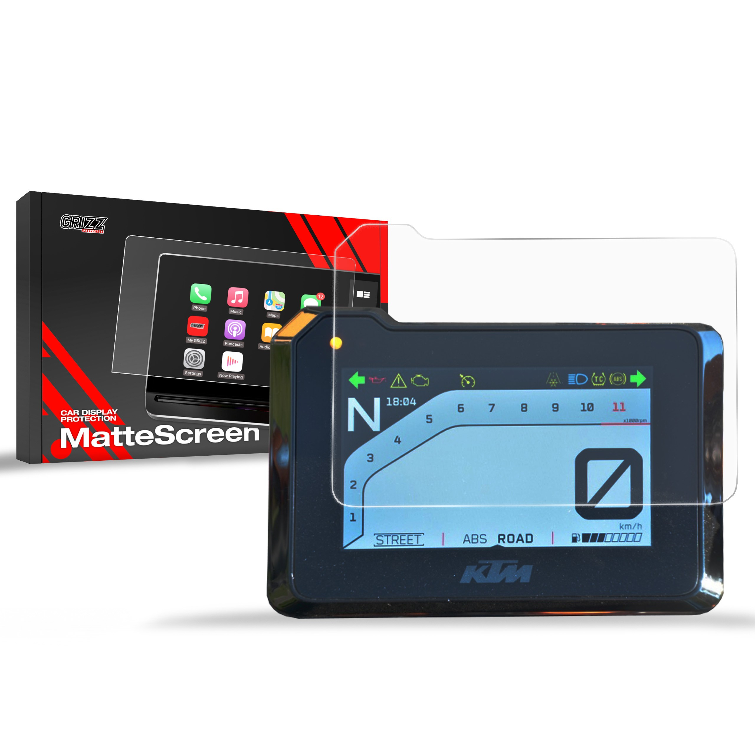 Matte GrizzGlass CarDisplay Protection Husqvarna Svartpilen 401 5" 2024