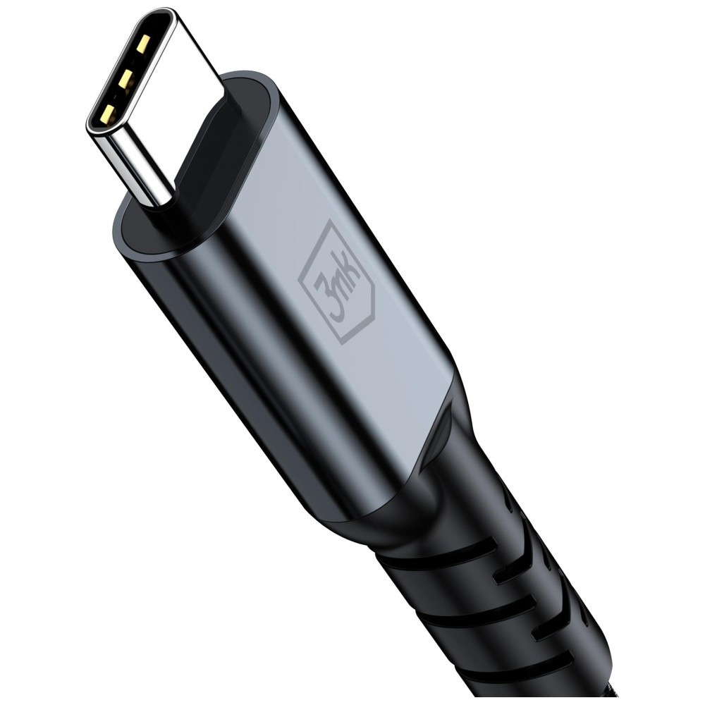 Kabel 3MK Hyper Cable N-SERIES USB-C / USB-C Thunderbolt 4 2m 48V / 5A 240W czarny