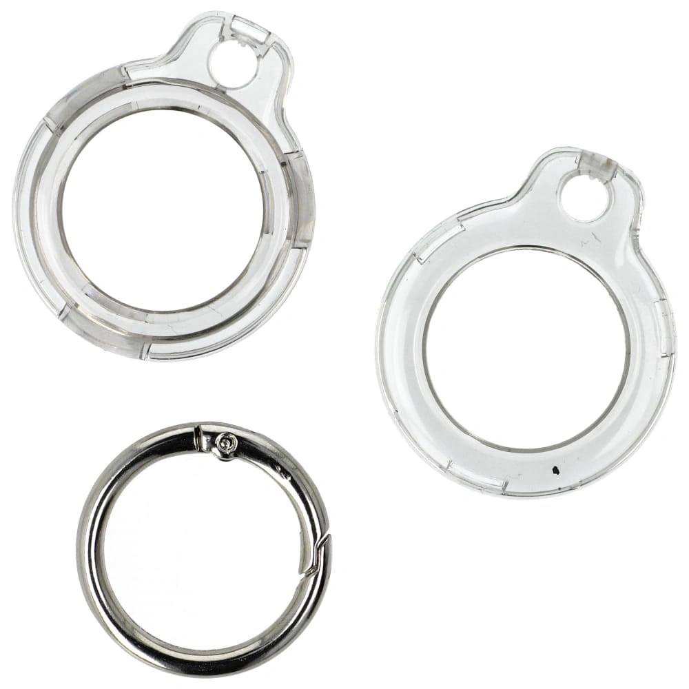 Bizon Case Locator Keychain Apple AirTag clear-black