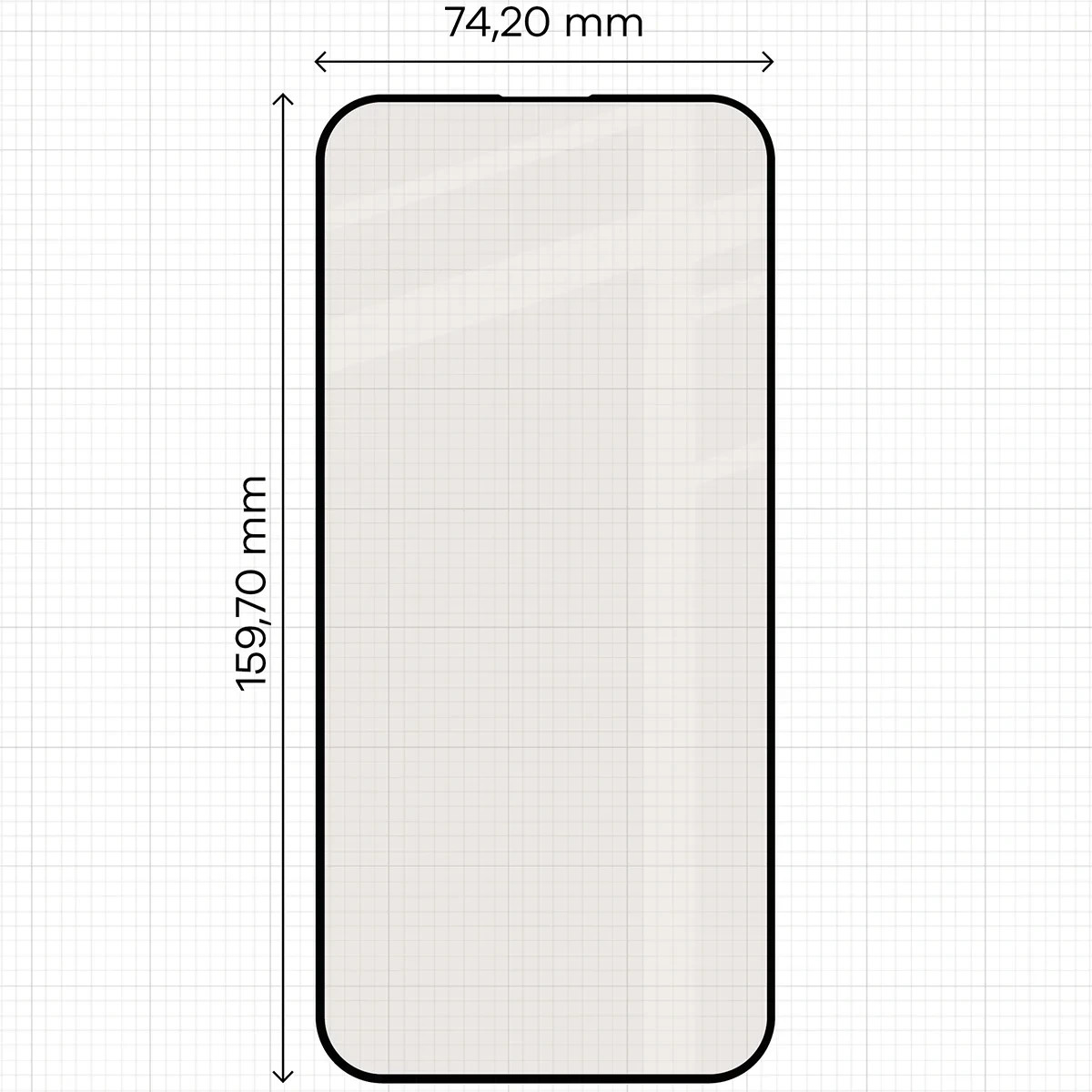 Matowe szkło hartowane Bizon Glass Matte do Apple iPhone 16 Pro Max, czarna ramka