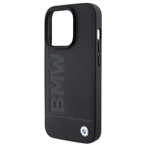 BMW BMHCP15XSLLBK Apple iPhone 15 Pro Max Leather Hot Stamp black