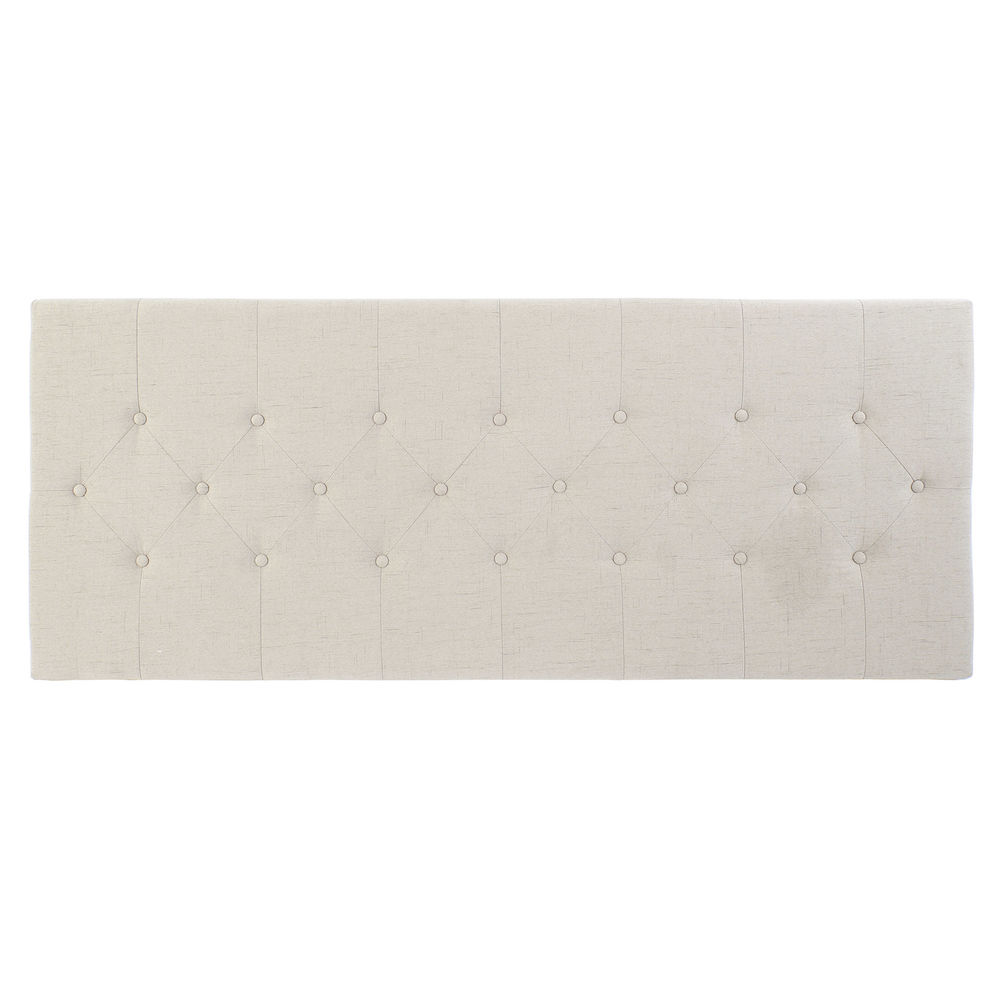 Headboard DKD Home Decor White Polyester Rubber wood (160 x 7 x 65 cm)