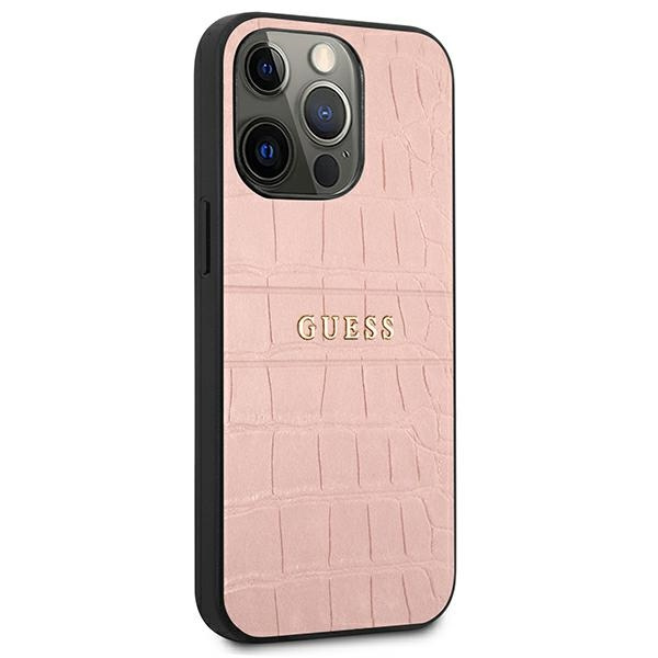 Guess GUHCP13LPCRBPI Apple iPhone 13 Pro pink Croco Strap Collection