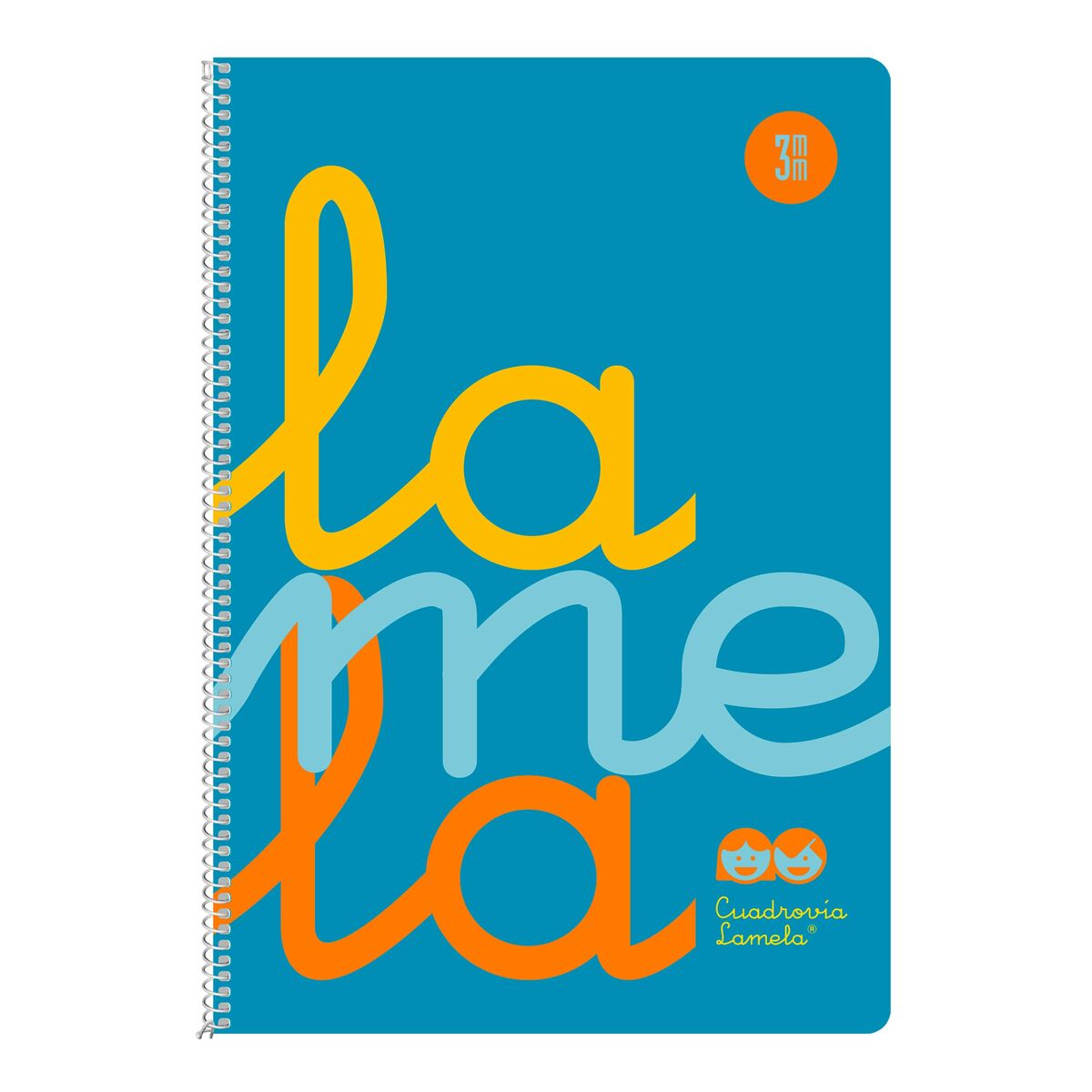 Notebook Lamela 80 Sheets Din A4 Fluorine Blue (5 Units)
