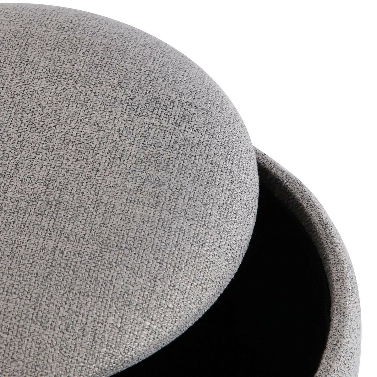 Detachable Pouffe Versa Grey Bamboo MDF Wood 36 x 44 x 36 cm (2 Pieces)