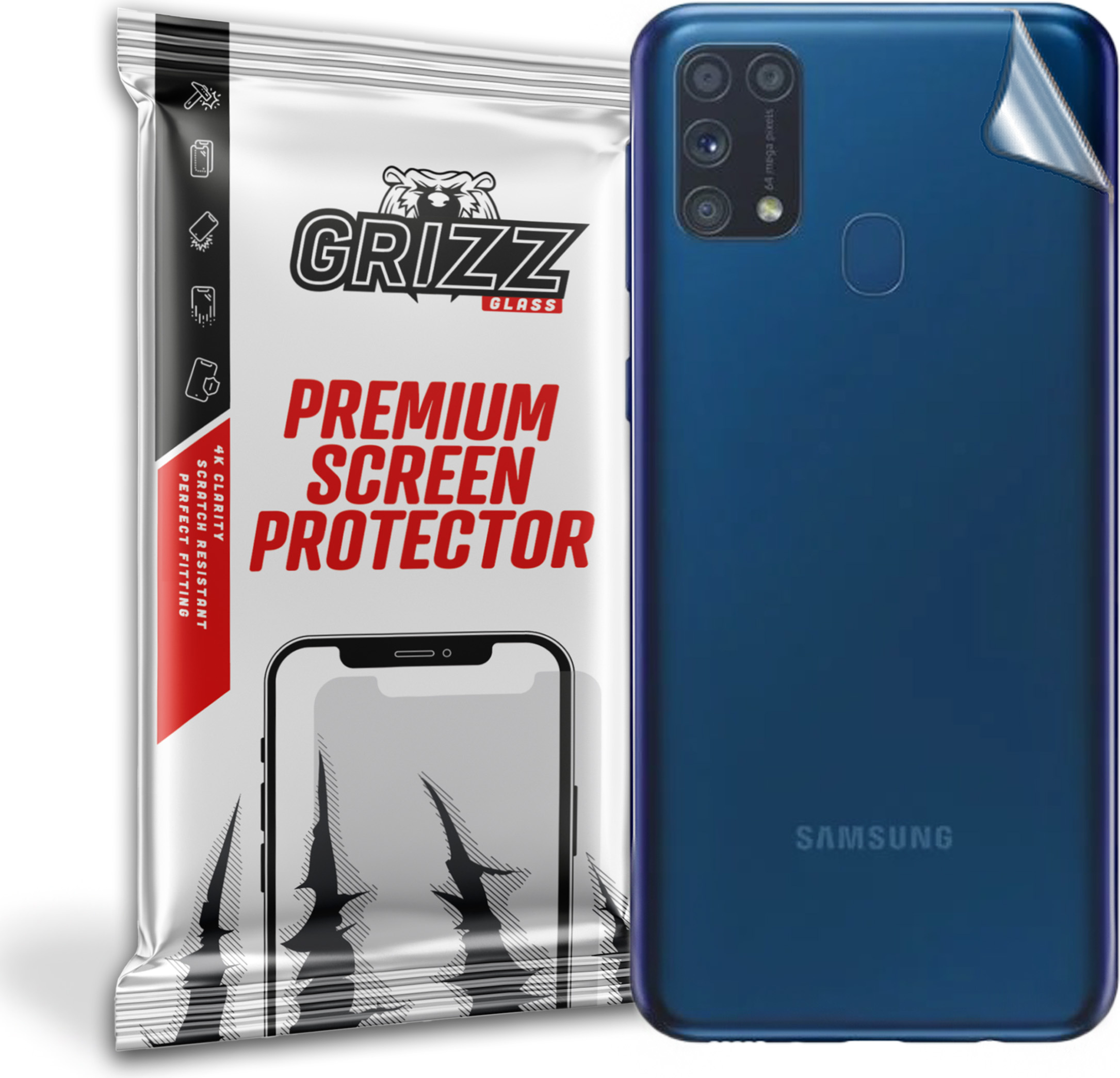 GrizzGlass SatinSkin Samsung Galaxy M31 Prime