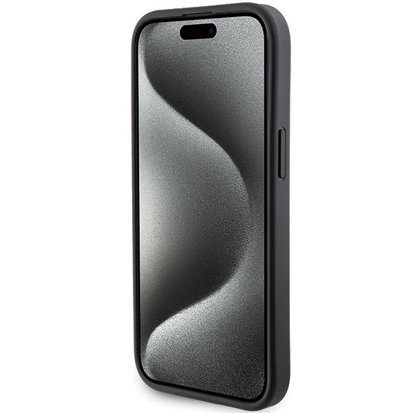 Karl Lagerfeld KLHCP15SGSACHPK iPhone 15 czarny/black hardcase Gripstand Saffiano Choupette Pins