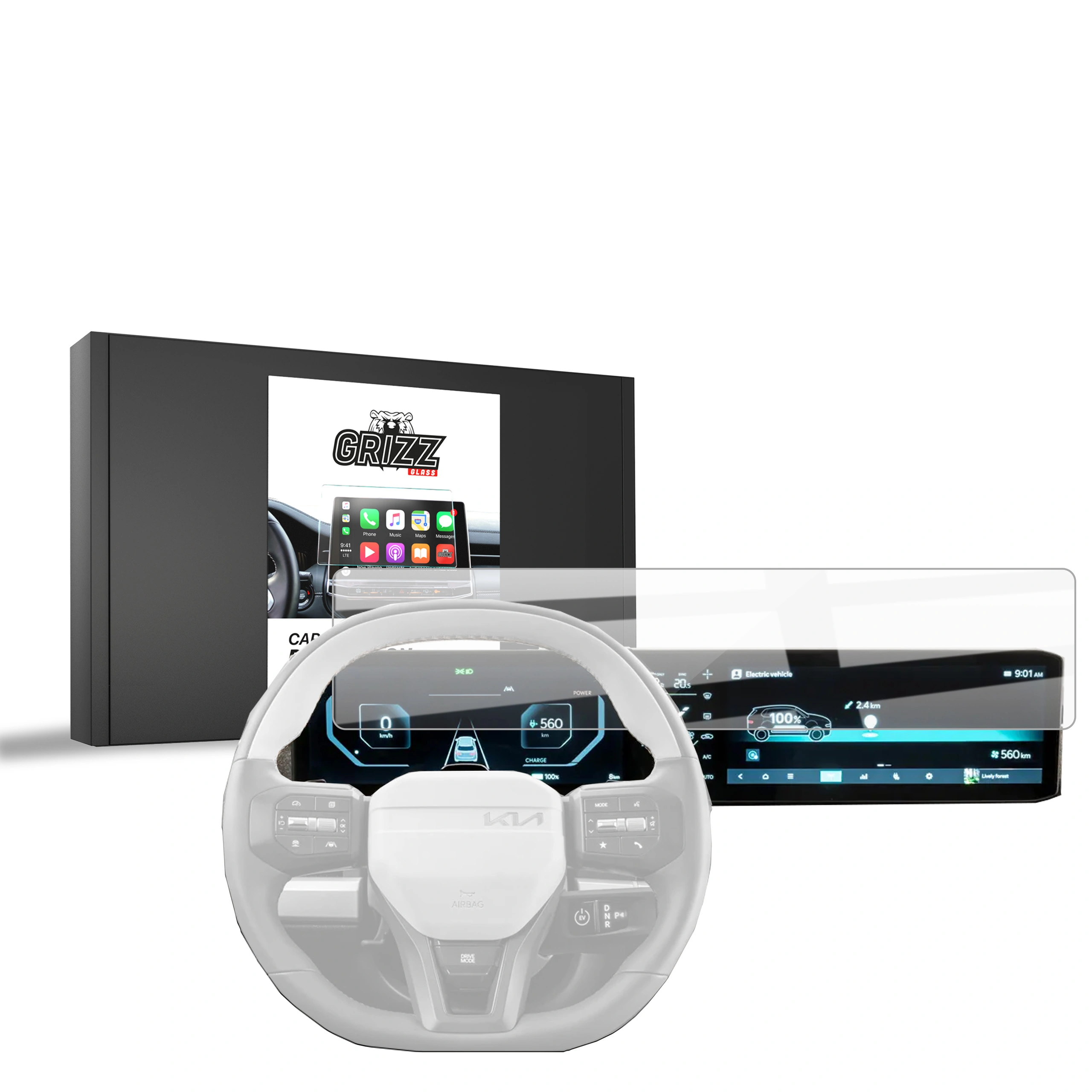 Folia ceramiczna GrizzGlass CarDisplay Protection do Kia EV4 Earth 24" (2025)