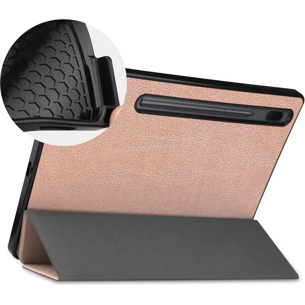 Bizon Case Tab Lizard Samsung Galaxy Tab S8 Plus / S7 Plus rose gold