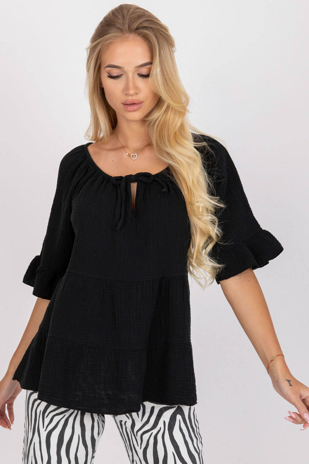  Blouse model 165886 Och Bella  black