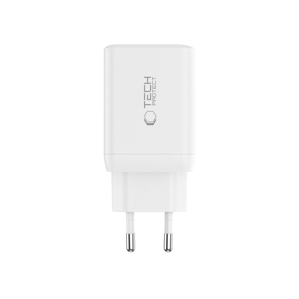 Tech-Protect NC45W-GAN 2xUSB-C Network Charger PD45W + USB-C Cable White