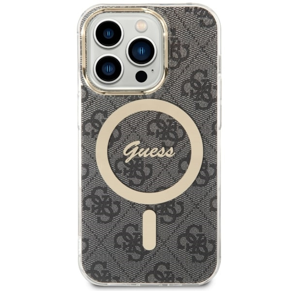 Guess GUHMP14LH4STK Apple iPhone 14 Pro black hardcase 4G MagSafe