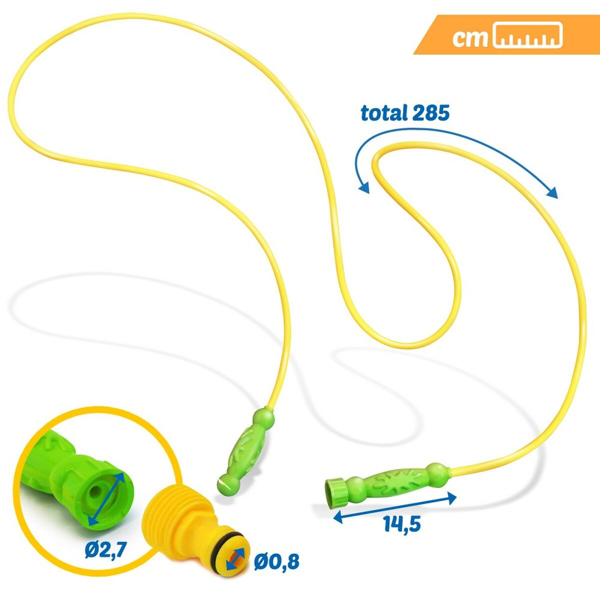 Skipping Rope with Handles Sprinkler Plastic 3,4 x 285 x 3 cm