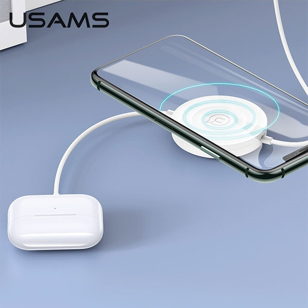 USAMS Wireless Charger US-CC096 10W z kablem Lightning black CC96WH01