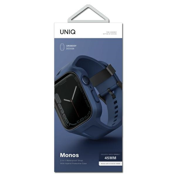Belt + case UNIQ Monos 2in1 Apple Watch 4/5/6/7/8/9/SE 44/45mm blue/marine blue