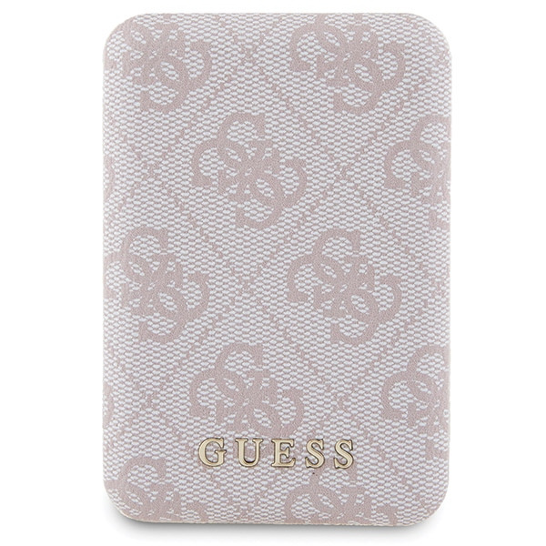 Guess GUBPM5P15S4GEMGP Apple iPhone 15 hardcase + Powerbank 5000mAh MagSafe 4G Metal Logo pink