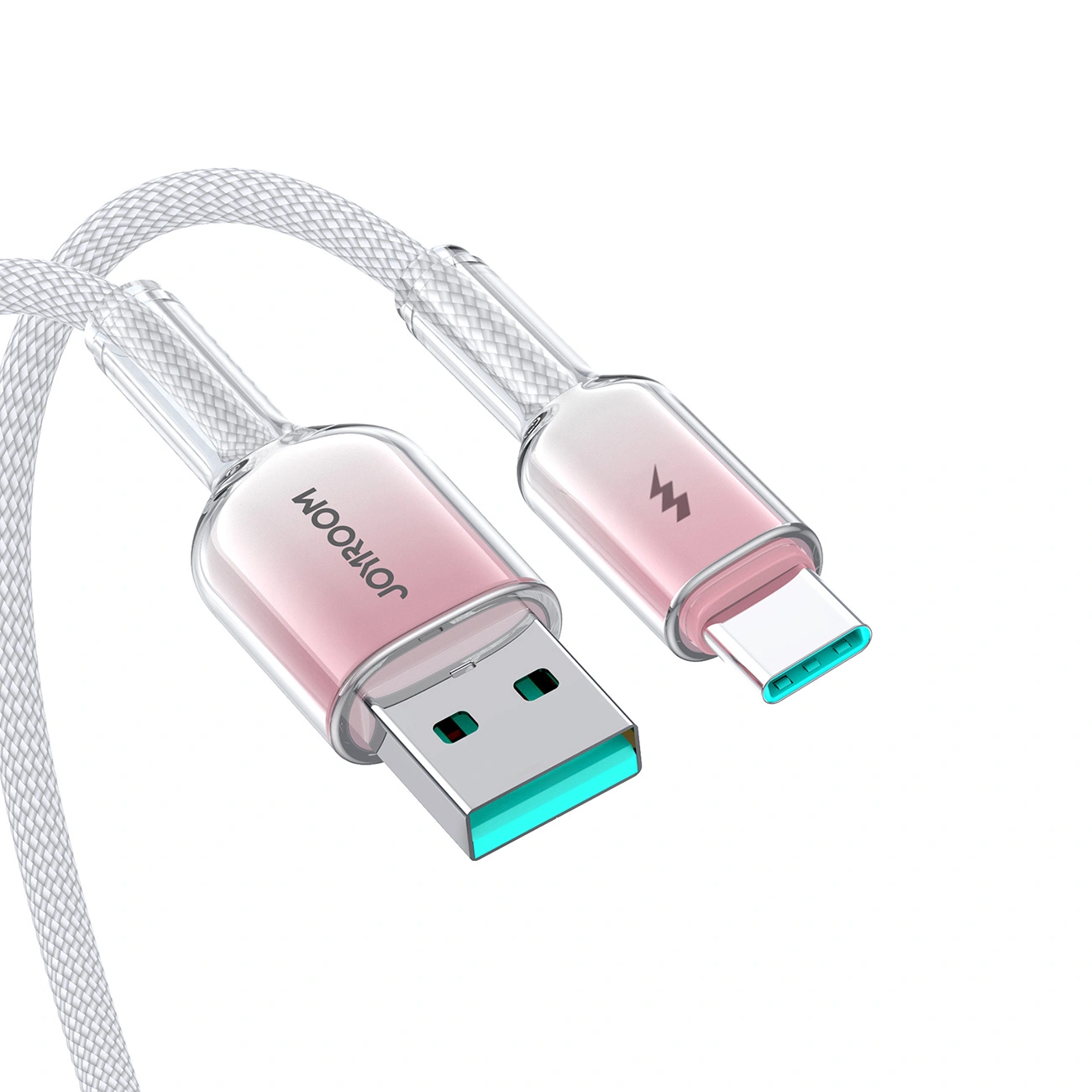 Joyroom S-A42 Crystal-Clear Series 3A USB-A / USB-C cable 1.2m white