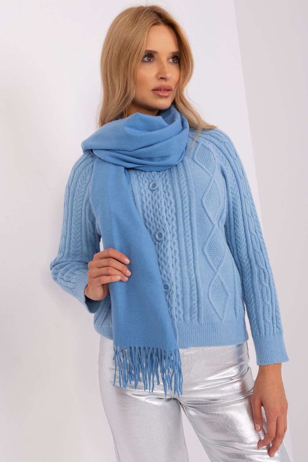 Shawl model 187615 AT  blue