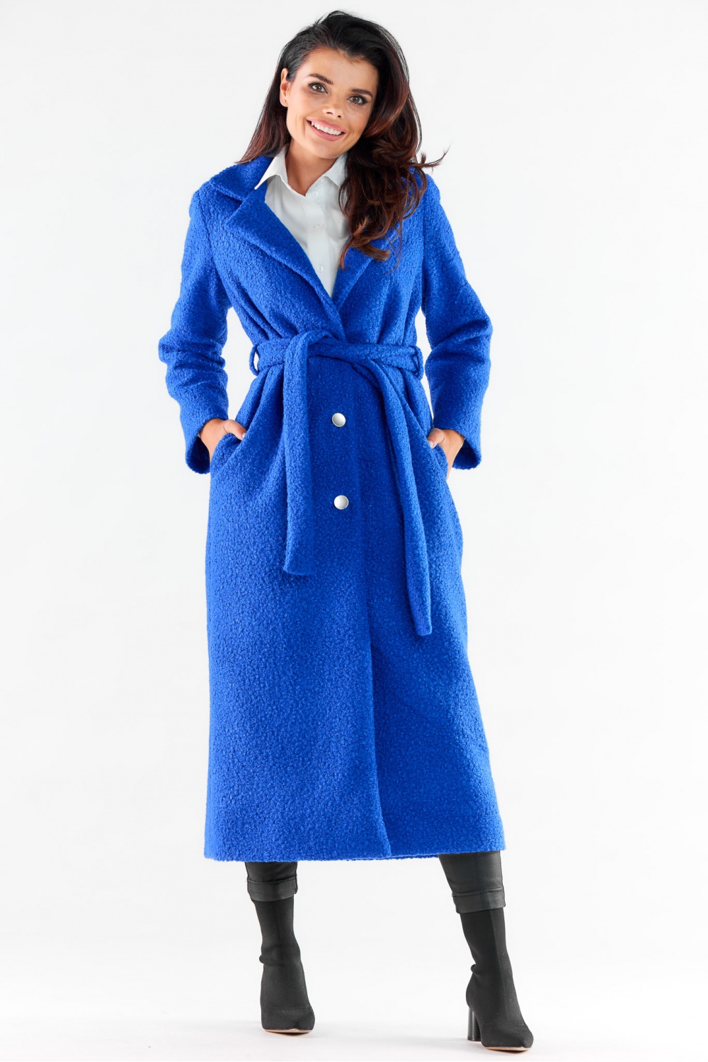 Coat model 173854 awama blue Ladies