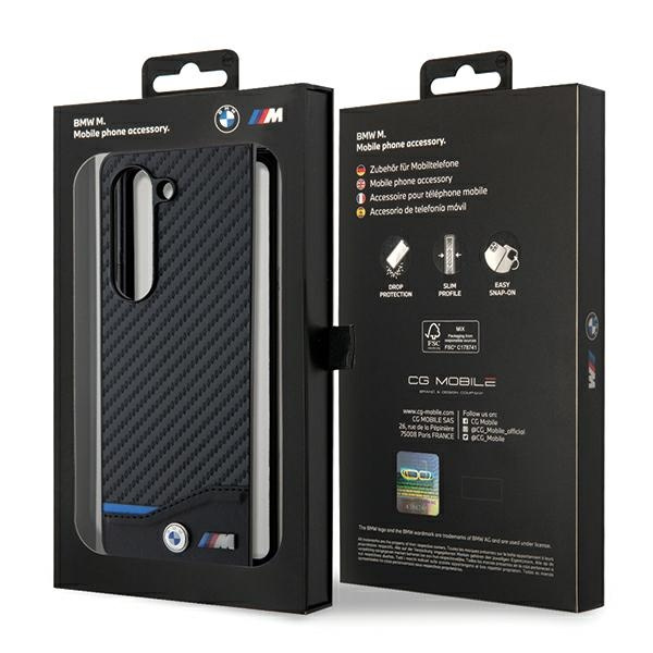 BMW BMHCZFD522NBCK Samsung Galaxy Z Fold5 Leather Carbon black