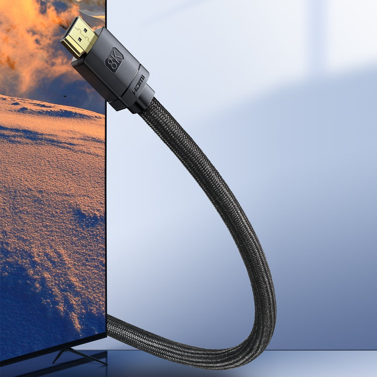 Baseus High Definition Series Cable HDMI 2.1, 8K 60Hz, 3D, HDR, 48Gbps, 2m (black)